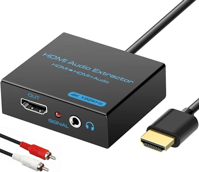 CMST VPFET HDMI Audio Extractor Splitter 4K 3.5Mm Adapter Converter with AUX RCA L or