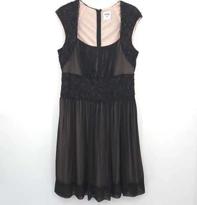Vestido vintage Y2K fairygrunge capricho negro brillante talla 14 cuentas Foto 1 de 4
