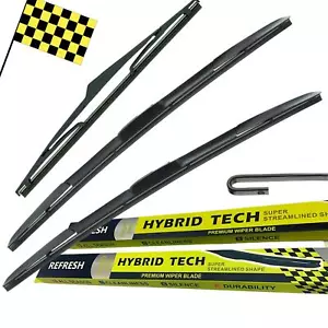 Fit Hyundai Tucson 2015-2020 Hybrid Wiper Blades Front Rear HY-035 26"16"14"HRC - Picture 1 of 12