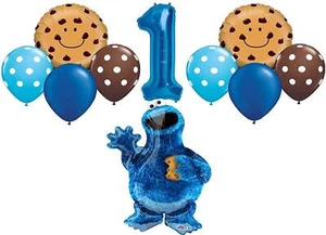 Cookie Monster Balloon Pack for 1st Birthday - Picture 1 of 1
