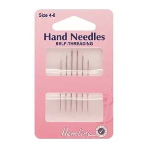 Hemline Self Threading Hand Sewing Needles Size 4-8 - Picture 1 of 1