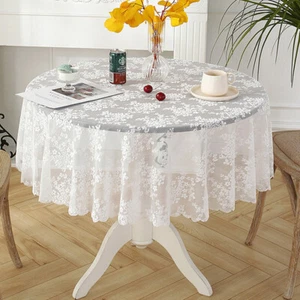 Vintage Lace Table Cloth Tablecloth Dining Table Cover Wedding Home Party Decor - Picture 1 of 20
