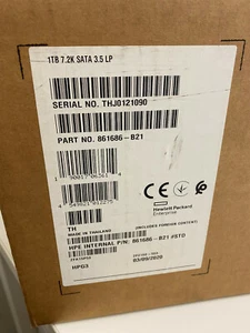 861686-B21 HP HPE 1TB SATA 7.2K LFF LP DS HDD - 861686-B21  - Picture 1 of 1
