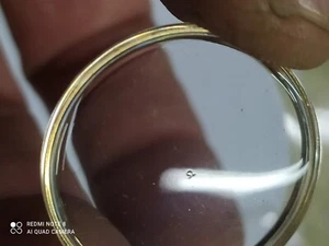 Original NOS Omega Crystal & Ring Gold 27mm Crystal Acrylic - Imagen 1 de 5
