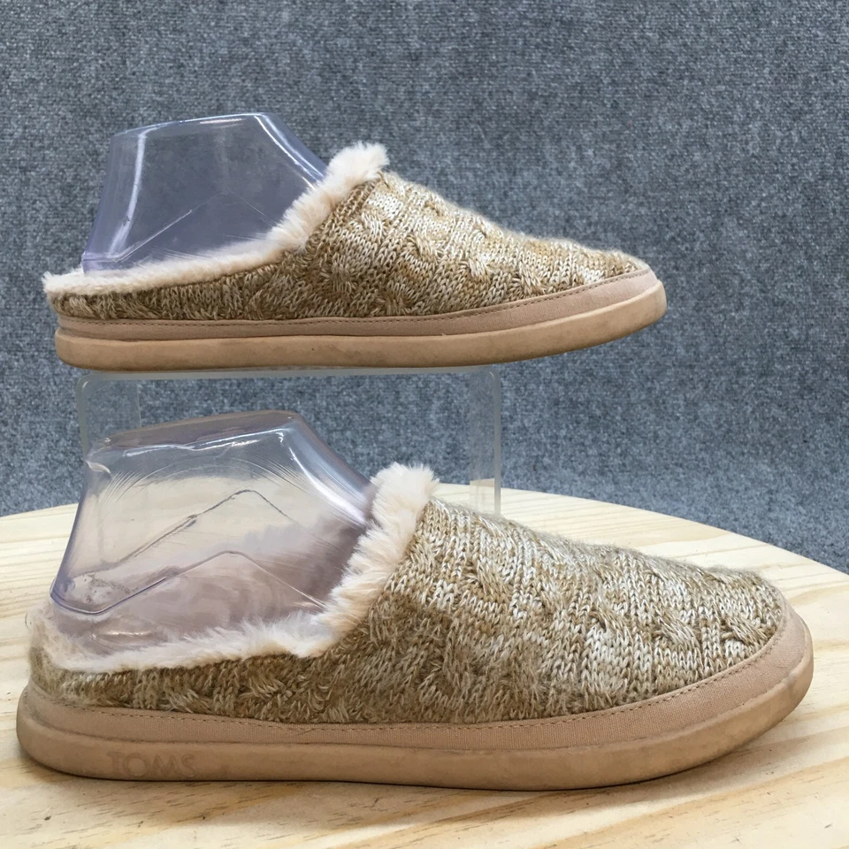 Zapatillas Toms para mujer 9,5 Sage Mule marrón tejido con cable informales cómodas planas 10018795 Foto 1 de 4