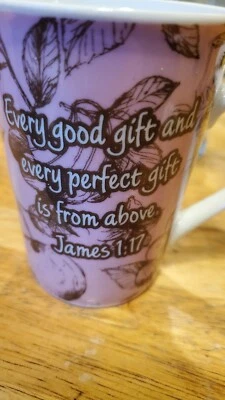 Taza versículo bíblico Boston Warehouse James 1:17 Foto 1 de 4