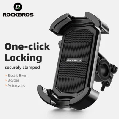 ROCKBROS Soporte para teléfono de bicicleta anti-vibración Soporte para teléfono de bicicleta 360° ajustable Foto 1 de 4