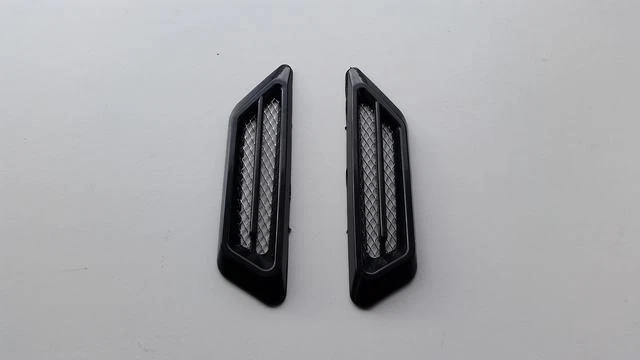 BLACK Power Vents Bonnet Side Wing fits SKODA (BV1B) Gift Idea - Image 1 of 1