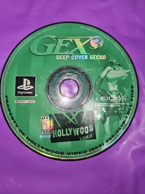 Gex 3: Deep Cover Gecko (Sony PlayStation 1, 1999) Disc Only Blockbuster Tested - Image 1 of 2