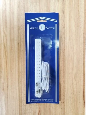 THE DOLLS HOUSE EMPORIUM Dollhouse Power Strip with Fuse 12 Plugs Wiring System for Plug In Lights