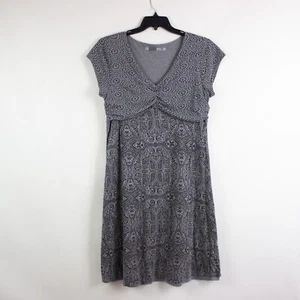 Athleta Dhara Dress Sz XL Tall Paisley Print Double Layer V-neck - Picture 1 of 5
