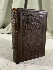 Antique Leather Fine Binding Gilt Poetry Book - Picture 1 of 8