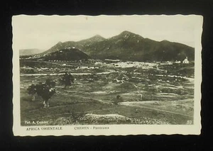 RPPC 1930s Panorama Keren Africa Orientale Italiana Cheren Eritrea Anseba Co - Picture 1 of 1