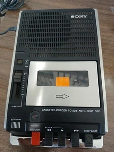 Vintage Sony TC-207 Cassette-Corder Player Case Cord Not Tested - Picture 1 of 4