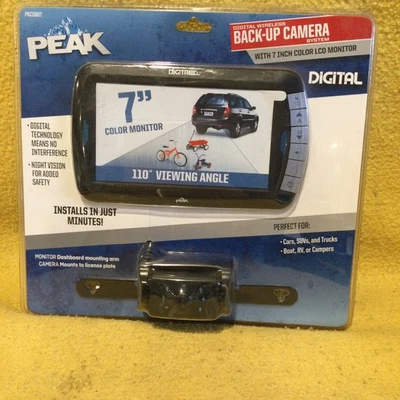 New Sealed Peak Digital Wireless Back-up Camera 7" Color LCD Monitor PKCOBU7 - Image 1 of 4