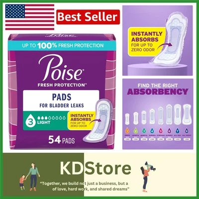 Almohadillas para incontinencia y posparto 54 unidades - 3 gotas de luz absorción y comodidad Foto 1 de 4