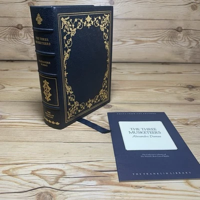 Franklin Library Book The Three Musketeers Александр Дюма 1978 Кожаная Классика - Изображение 1 из 4