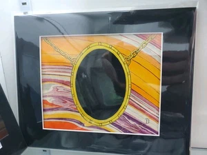 Mox Jet Print ART - Magic the gathering MTG Dan FRAZIER, SIGNED AUTOGRAPH - Picture 1 of 2