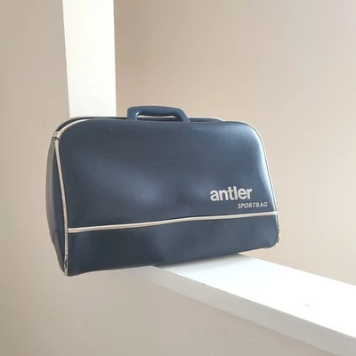 Vintage Antler Sport Bag Navy Blue, Retro 1970s Mid-Size Holdall Travel Bag, MCM - Image 1 of 4