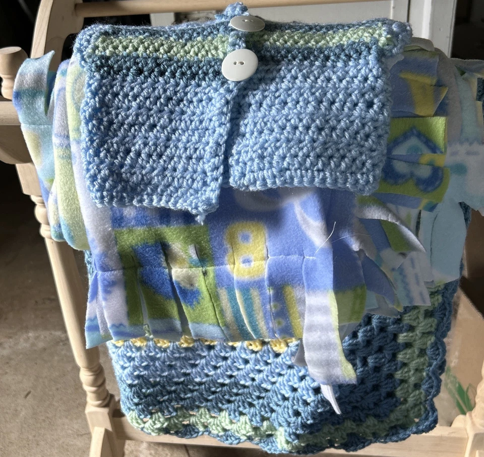 Афганский набор ручной работы вязаный крючком для мальчика - Изображение 1 из 1