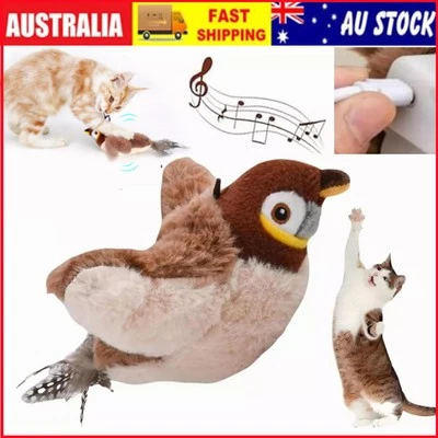 Electronic Interactive Flying Bird Cat Toys USB Pet Simulation Sparrow Toy NEW - image 1 of 4