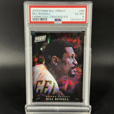 Bill Russell 2018 Panini Black Friday Collection #BR Cracked Ice/10 PSA 6 Foto 1 de 2