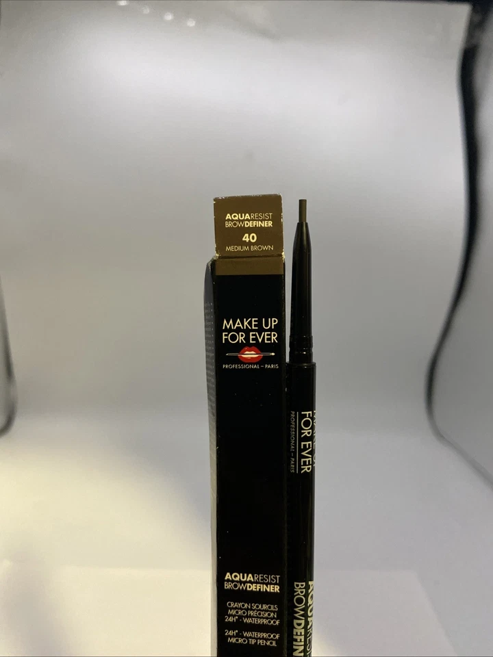MAKE UP FOR EVER 40 MEDIUM BROWN AQUA RESIST BROW DEFINER 0.09 Oz - Image 1 of 1