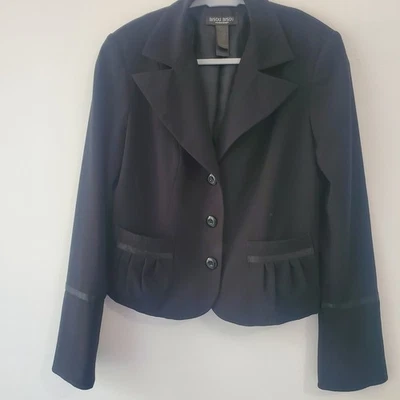 Bisou Bisou By Michele Bohbot Black Women's Formal Blazer Preppy Business Sz 10 - Image 1 of 4