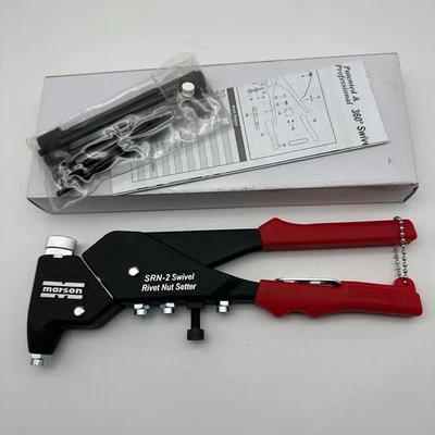 Setter de tuercas remachables de cabeza giratoria Marson SRN-2 Klik mandriles giratorios y pieza de nariz 39400 Foto 1 de 4