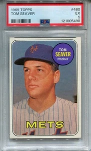 1969 Topps #480 Tom Seaver PSA 5 EX New York Mets - Picture 1 of 2
