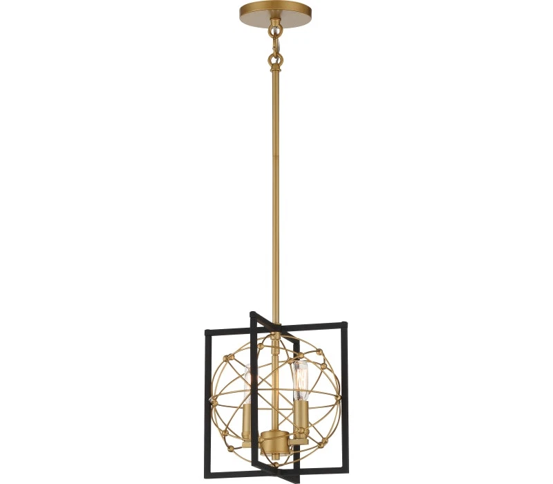 Minka Lavery Titans Trace Pendant, 2-Light 120 Total Watts, Sand Coal Honey Gold - Image 1 of 1