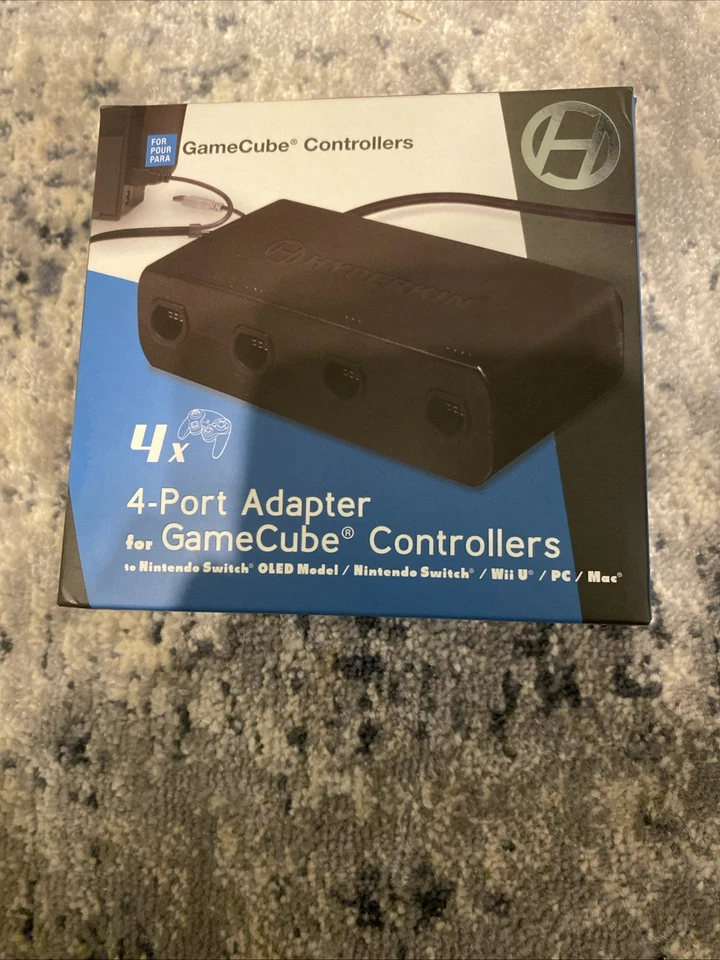 Nintendo GameCube Controller Adapter 4 Port Compatible with Switch, Wii U, PC - Image 1 of 1