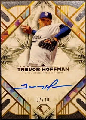 Trevor Hoffman 2025 Topps DIAMOND ICONOS 'NEGRO' en tarjeta autógrafo automático 07/10 SP Foto 1 de 3