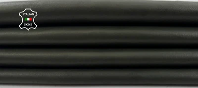 DARK OLIVE GREEN ANILINE ANTIQUED Soft Lambskin Leather hides 4+sqf 0.8mm #C6324 - Image 1 of 4
