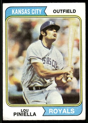 1974 Topps # 390 Lou Piniella  - Image 1 of 2