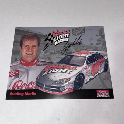 斯特林·马林老式/复古纳斯卡温斯顿杯签名照片2002年科尔斯灯道奇 — 第 1/2 张图片