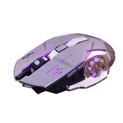 Rechargeable X8 Wireless Game Mouse Silent Led Backlit Usb 1800Dpi Optical BAJ - Image 1 of 4