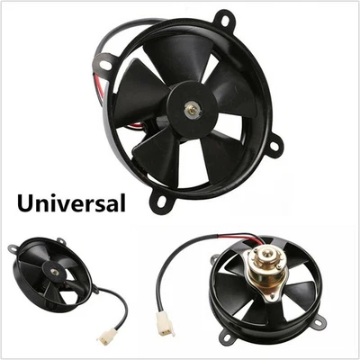 Universal Motorcycle Oil Cooler Water Cooler Radiator Electric Cooling Fan 165mm - Image 1 of 4
