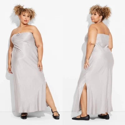 4X - 女式 Rosette 管形长裙 - 野性寓言 - 灰色 — 第 1/4 张图片