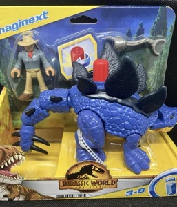 Imaginext Jurassic World Dominion Stegosaurus Dinosauro Dr Grant Set di Figure - Foto 1 di 6