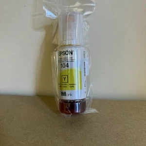 Epson EcoTank 104 Yellow Genuine Printer Ink Bottle 65ml  - Picture 1 of 2
