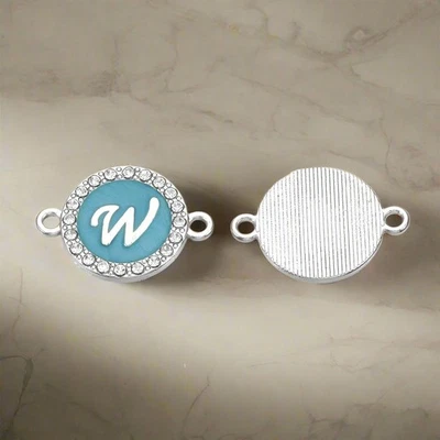 Rhinestones Enamel Links Connectors Silver - Изображение 1 из 3