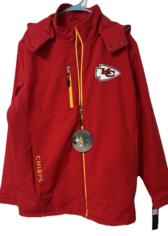 NFL SOFT SHELL KANSAS CITY CHIEFS COAT SIZE XL NEW WITH TAGS - Image 1 of 4