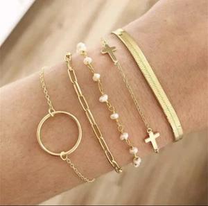 Para mujeres Moda Joyería Oro Bohemio Pulsera Múltiples Capas 1-87 - Imagen 1 de 1