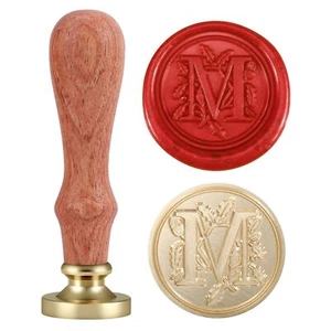 Initial Alphabet Wax Seal Stamp, Retro Letter M Sealing Wax Stamp Brass Head ... - Picture 1 of 7