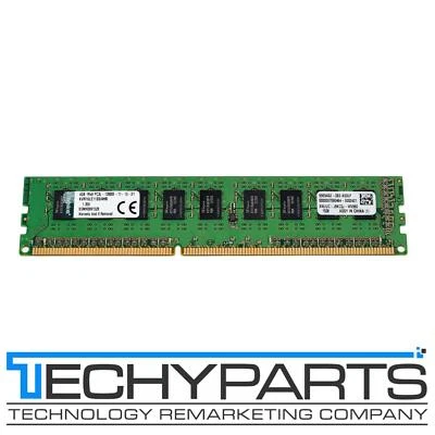 Kingston 4GB 1Rx8 DDR3L-1600 PC3L-12800E ECC Unbuffered UDIMM KVR16LE11S8/4HB - Image 1 of 3