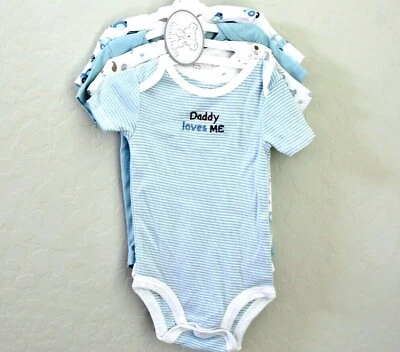 Paquete de 4 body Koala bebé manga corta algodón coche cachorro estampado talla 9M nuevo con etiquetas Foto 1 de 4