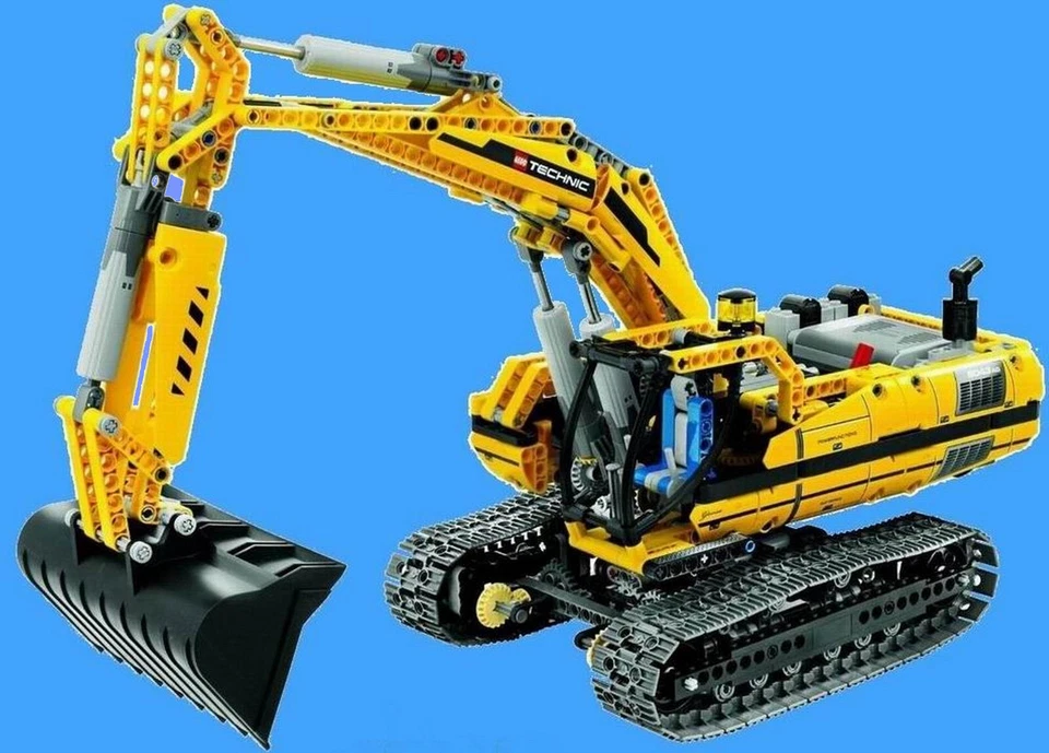 LEGO Technik 8043 Motorisierter Raupenbagger + Aufbauanleitung + OVP + Sticker - Bild 1 von 4