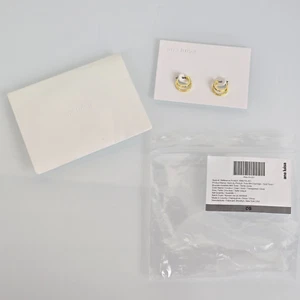 New Ana Luisa Gold Tone Double Hoop Earrings - Toda - Picture 1 of 6