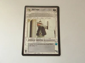 Decipher Inc - Star Wars "REBEL TROOPER" 1995 CCG Trading Card - Black - Picture 1 of 2